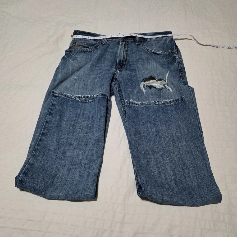 Ariat Jeans Men‎ 32x34 Blue FR Work M4 Low Rise Boot Distressed